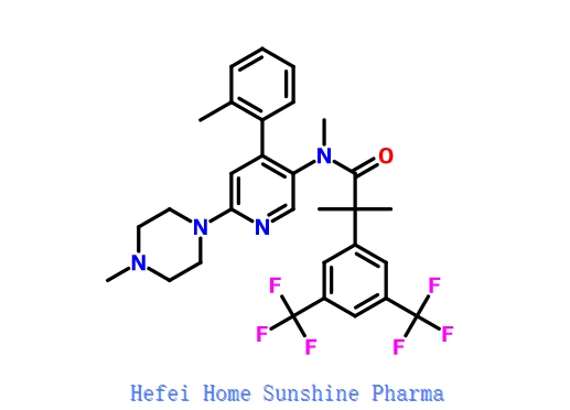 2- [3,5-bis (trifluormetyl) fenyl] -N, 2-dimetyl-N- [4- (2-metylfenyl) -6- (4-metylpiperazin-1-yl) pyridin-3-yl] propanamid CAS 290297-26-6