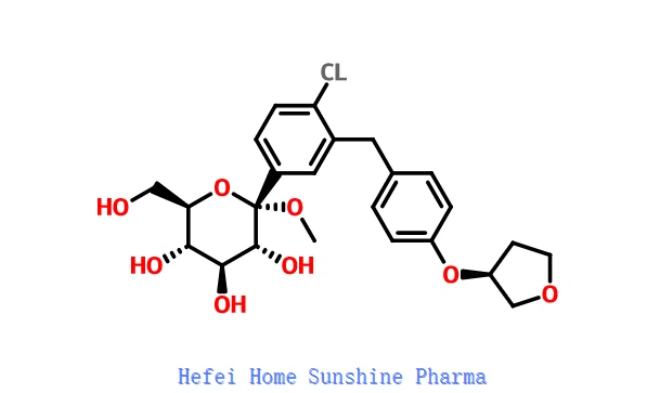(2S, 3R, 4S, 5S, 6R) -2- (3- (4-((S) -tetrahydrofuran-3-yloxi) bensyl) -4-klorfenyl) -tetrahydro-6- (hydroximetyl) -2-metoxi -2H-pyran-3,4,5-triol CAS 1279691-36-9