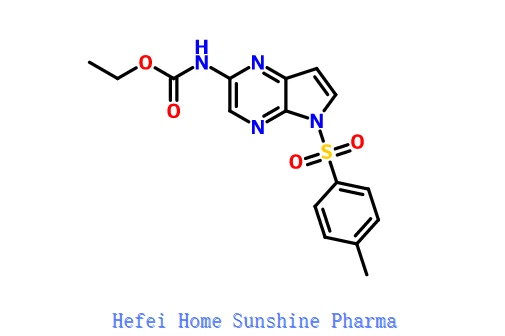 Karbaminsyra, N- [5-[(4-metylfenyl) sulfonyl] -5H-pyrrolo [2,3-b] pyrazin-2-yl]-, Ethyl Este CAS 1869118-24-0