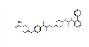 Bifenyl-2-ylkarbaminsyra1- (2-{[4- (4-karbamoylpiperidin-1-ylmetyl) bensoyl] metylamino} etyl) piperidin-4-ylester CAS 864750-70-9