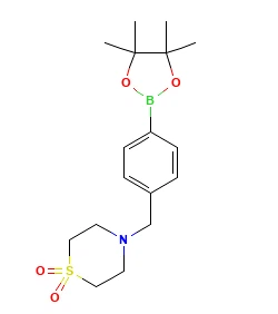 4-[4-(4,4,5,5-tetrametyl[1,3,2]dioxaborolan-2-yl)bensyl]tiomorfolin 1,1-dioxid CAS 1092563-25-1